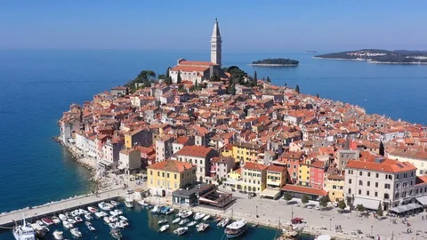 Rovinj Old Town Stock Footage 105168902
