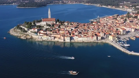 Rovinj Old Town Stock Footage 105236960