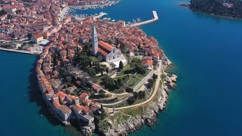 Rovinj Old Town Stock Footage 105237225