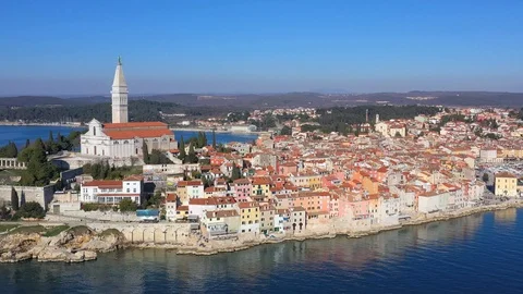 Rovinj Old Town Stock Footage 105237281