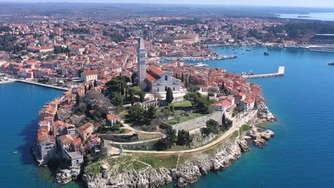 Rovinj Old Town Stock Footage 105237437