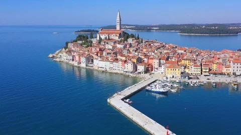 Rovinj Old Town Stock Footage 105292417
