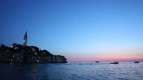 Rovinj at sunset Stock Footage 51620433