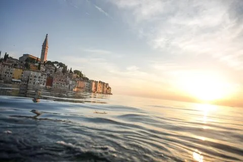 Rovinj at sunset Stock Photos