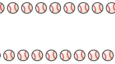 Row of Baseballs Stock Footage 335672263