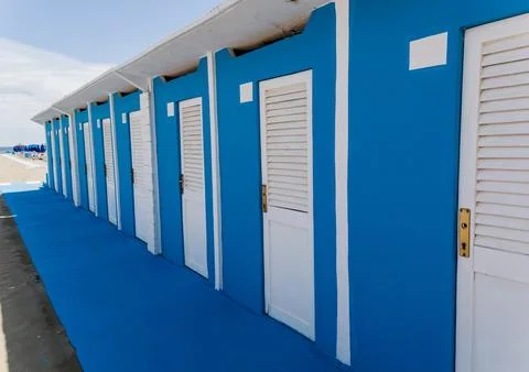 Row of beach huts Photos