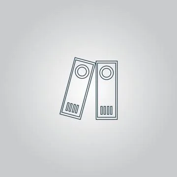 Row of binders icon, vector illustration Stock Illustration