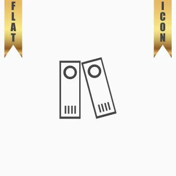 Row of binders icon, vector illustration Illustrazione stock