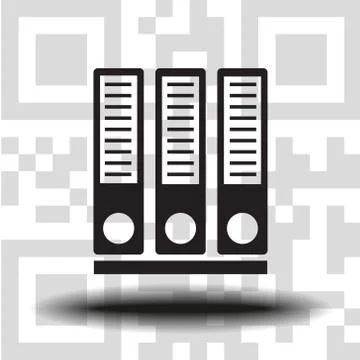 Row of binders vector icon Stock Illustration