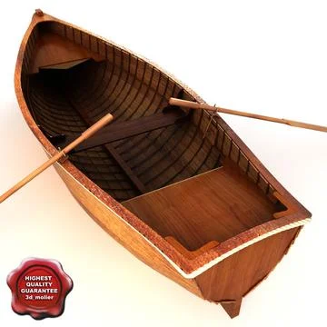 Row Boat 3D Model