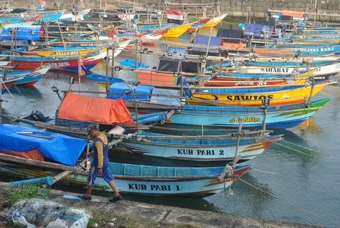 Row of boats 스톡 사진