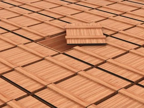 Row boxes in a warehouse. 3D image. Stock Illustration