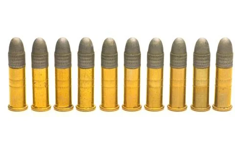 Row of bullets Foto stock