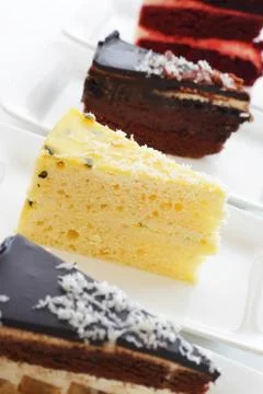 Row of cakes Stock Photos