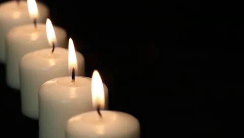Row of Candles Stock Footage 10122126