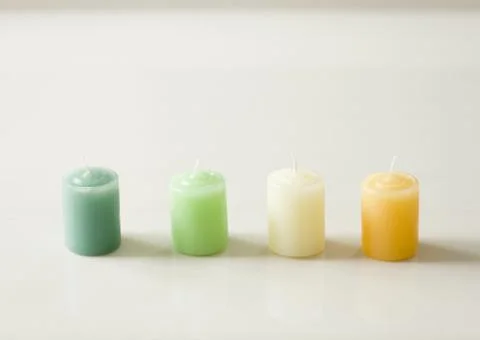 Row of candles Stock Photos
