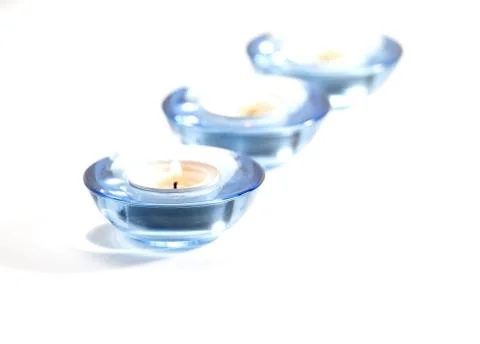 Row of candles Stockfoto's