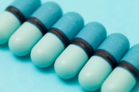Row of capsules Stock Photos