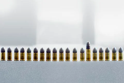 Row of cartridges Foto stock