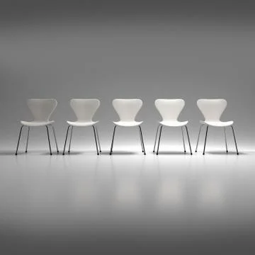 Row of chairs Illustrazione stock