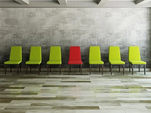A row of chairs Ilustración de archivo