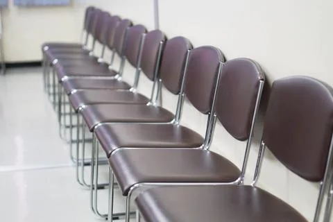 Row chairs 库存照片