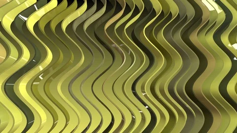 A row of colorful stripes with wave motion and reflections. 3D background. Stock Footage 112580134