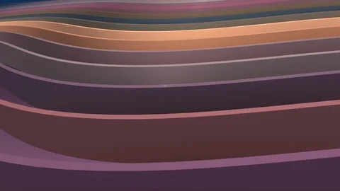A row of colorful stripes with wave motion and reflections. 3D background. Stock Footage 112606258