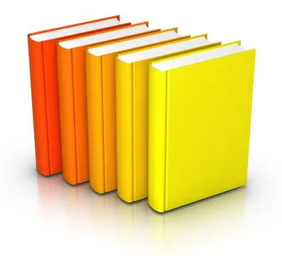 Row of colourful books Stock Illustration