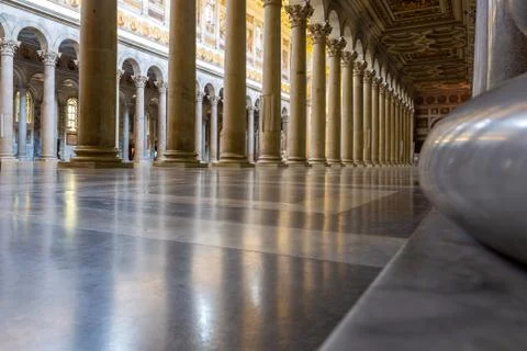 Row of column in colonnade Stock Photos