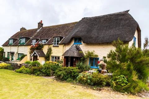 A  row of cottages Stock Photos