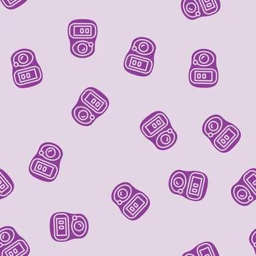 Row counter knitting wool glyph seamless pattern 库存插图