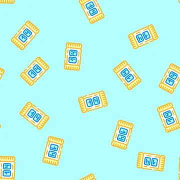 Row counter knitting wool vector seamless pattern Stock Illustration
