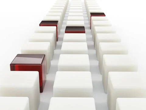 Row of cubes. 3d Row of cubes. 3d Copyright: xZoonar.com/MaksymxYemelyanov... Stock Photos