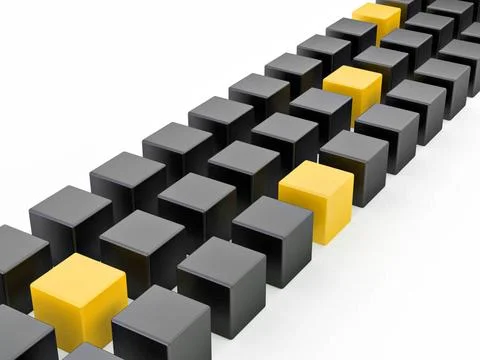 Row of cubes. 3d Row of cubes. 3d Copyright: xZoonar.com/MaksymxYemelyanov... Stock Photos