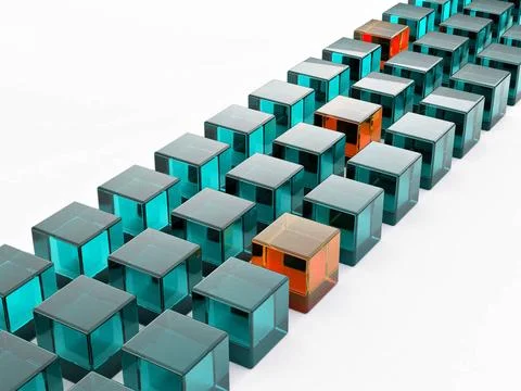 Row of cubes. 3d Row of cubes. 3d Copyright: xZoonar.com/MaksymxYemelyanov... Stock Photos