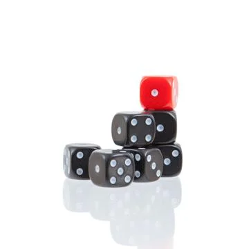 Row of dice Stock Photos