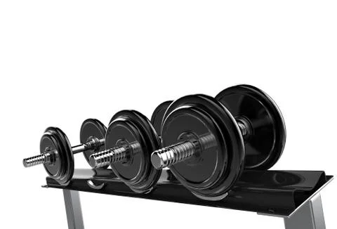 Row Of Dimbbells Illustrazione stock