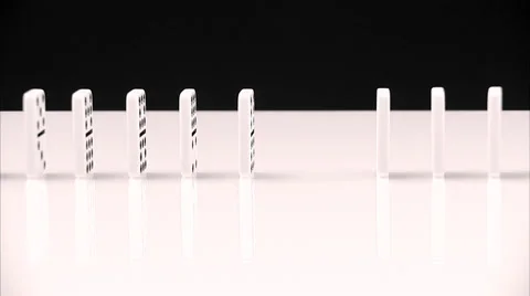 Row of Domino Tiles falling. Stock Footage 51826689