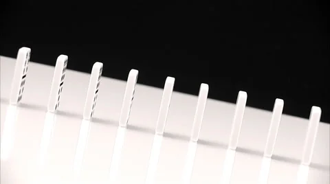 Row of Domino Tiles falling. Stock Footage 51826695