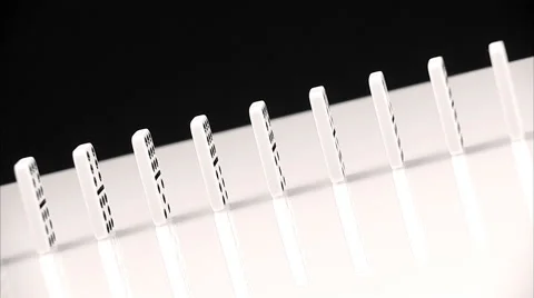 Row of Domino Tiles falling. Stock Footage 51826701