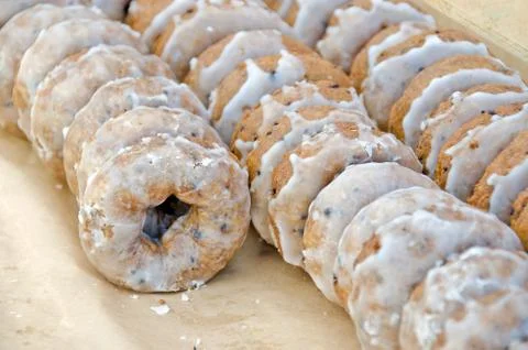 Row of donuts Stock Photos