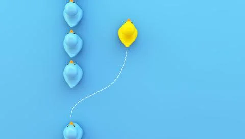 Row of ducks Illustrazione stock