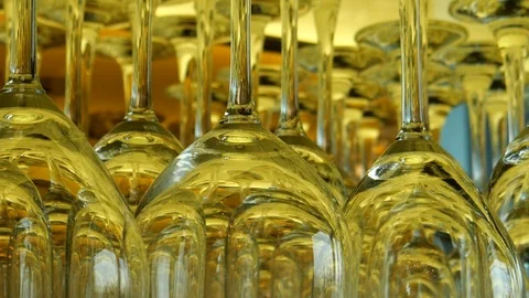 The Row of empty glasses Stock-Footage 119190163