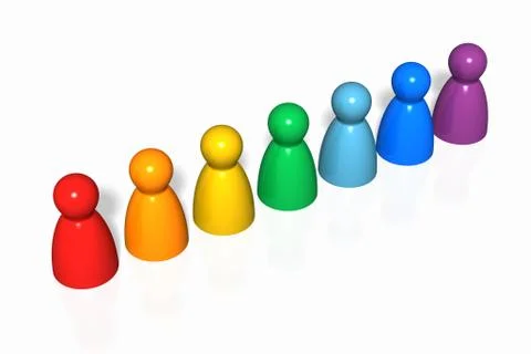 Row of figures Illustrazione stock