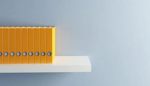 Row of folders Stock Illustration