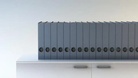 Row of folders Illustrazione stock