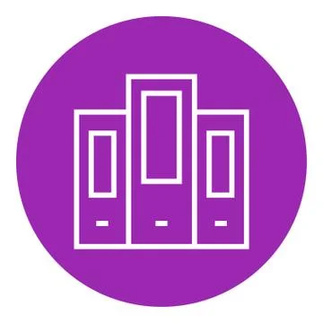 Row of folders line icon イラスト素材