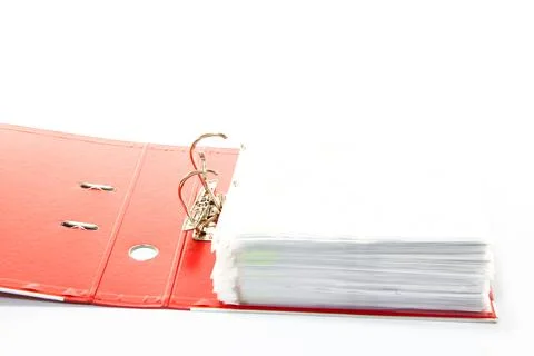 Row of folders for papers and documentation on a shelf in the office 写真素材