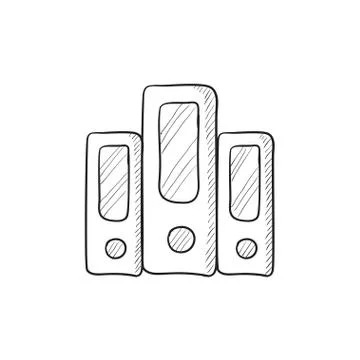 Row of folders sketch icon Stockillustratie